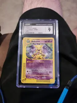 CGC 9 MINT Alakazam 2002 Expedition 1/165 Holo Pokemon Card - Image 1