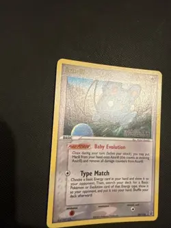 Azurill 20/113 Reverse Holo EX Delta Species Stamped Pokemon Card 2005 Scratched - Image 3