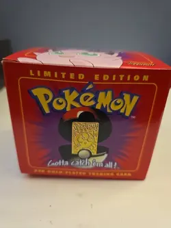 Pokemon Jigglypuff 23k Gold Plated Trading Card Pokeball Burger King Sealed New - Image 2