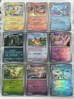 COMPLETE Prismatic POKEBALL Eeveelution 9 Card Set NM - Umbreon Sylveon Espeon - Image 2