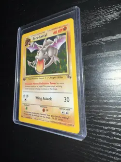 Pokemon Aerodactyl Fossil 1st Edition 1/62 Holo Rare 60 HP Card 1999 - Image 2