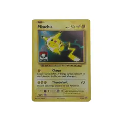 Pokemon Pikachu XY202 Black Star Promo League Holo Rare 2016 TCG Card LP - Image 1