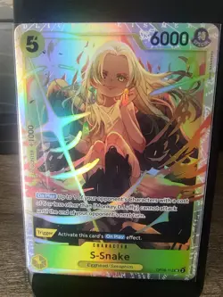 S-Snake OP08-112 SR ONE PIECE Tcg Card Game NM YELLOW English Nm - Image 1