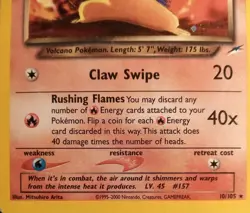 Pokemon TCG Dark Typhlosion Neo Destiny Holo Card 10/105 MP - Image 3