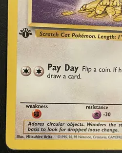 Meowth 56/64 Jungle 1st Edition Pokemon Card Rare TCG Game - Image 4