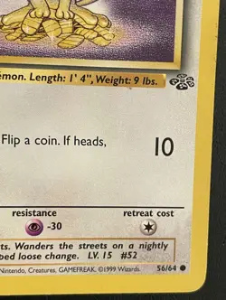 Meowth 56/64 Jungle 1st Edition Pokemon Card Rare TCG Game - Image 5