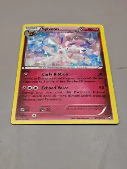 Pokemon Card TCG Sylveon 72/111 XY Furious Fists Cracked Ice Holo Rare 2014 - Image 1