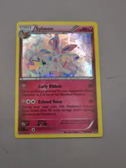 Pokemon Card TCG Sylveon 72/111 XY Furious Fists Cracked Ice Holo Rare 2014 - Image 2