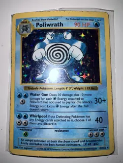 Pokemon Poliwrath Holo Base Set 1999 13/102 Lot of 2 Cards Wizards of the Coast - Image 3