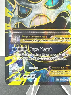 Pokemon Mega Glalie EX Full Art Ultra Rare Holo Breakthrough 156/162 Card - Image 4