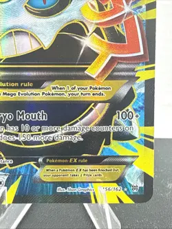 Pokemon Mega Glalie EX Full Art Ultra Rare Holo Breakthrough 156/162 Card - Image 5