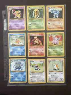 1995-98 Pokemon Cards Complete Base Unlimited Common/Uncommon 70 Card Set LP-NM - Image 3