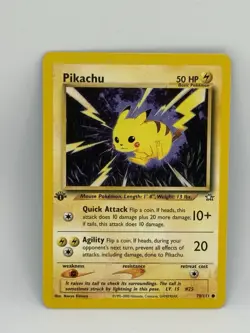 Pikachu 70/111 1st Edition Neo Genesis Holo Common Pokemon Card NM 2000 - Image 1