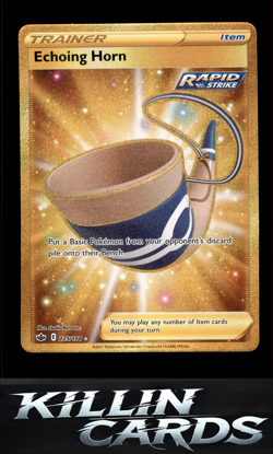Echoing Horn (Secret) 225/198 Pokemon Secret Rare SWSH06: Chilling Reign Card NM - Image 1