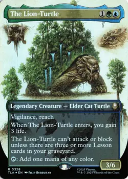 The Lion-Turtle (Borderless) FOIL 328 TLA Avatar: The Last Airbender NM - Image 1