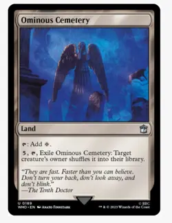 Ominous Cemetery (FOIL) | Doctor WHO | TARDIS | MTG Magic EDH Removal | NEW NM - Image 1