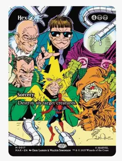 Hex (Borderless) | MTG Marvel MAR | Sinister Six Black Sorcery | Mythic EDH| NM - Image 1