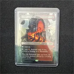 Magic: The Gathering Blazemire Verge Duskmourn Rare Land Borderless Foil - Image 1