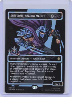 Shredder, Shadow Master (Surge Foil) - Borderless | Pixel - MTG Commander: TMNT - Image 1