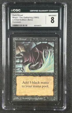 DARK RITUAL CGC 8 1993 MAGIC: THE GATHERING MTG BETA #NNO COMMON 8273 - Image 1