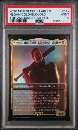 2020 MTG SECRET LAIR DROP THE WALKING DEAD-FOIL NEGAN, THE COLD-BLOODED PSA 9 - Image 1