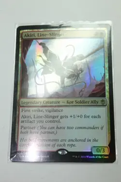 MTG Akiri Line-Slinger x1-Foil -Commander 2016-Lightly Played - Image 1