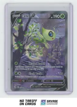 2021 Pokemon Sword & Shield Fusion Strike Alt Art Celebi V #245/264 - Image 1
