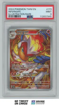 2024 Pokemon Scarlet & Violet Series - Twilight Masquerade Infernape PSA 9 - Image 1
