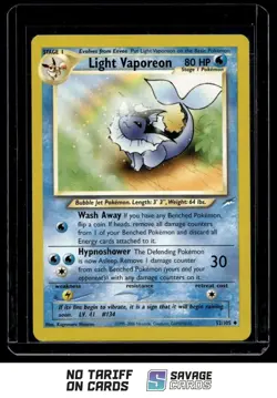2000 Pokemon Neo Destiny Light Vaporeon #52/105 - Image 1