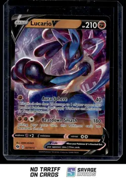 2020 Pokemon Sword & Shield - Champion's Path Lucario V #027/073 - Image 1