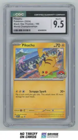 2024 Pokemon BSP Wolrd Championships Pikachu CGC 9.5 #190 - Image 1