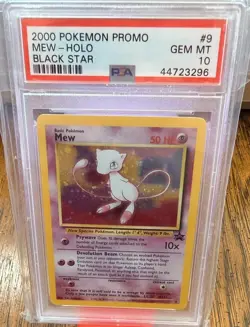 2000 Pokemon Black Star Promo Mew #9 PSA 10 Gem Mint Swirl - Image 1