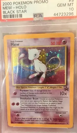 2000 Pokemon Black Star Promo Mew #9 PSA 10 Gem Mint Swirl - Image 4