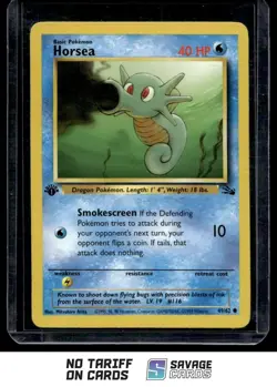 1999 Pokemon Classic - Fossil 1st Edition Horsea #49/62 - Image 1
