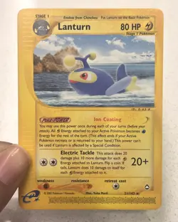 Lanturn 21/147 Regular Uncommon Aquapolis 2003 Pokemon English LP/NM - Image 3