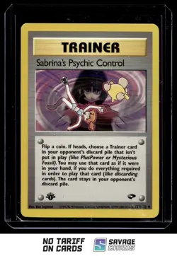 2000 Pokemon Gym - Challenge 1st Edition Sabrina’s Psychic Control #121/132 - Image 1