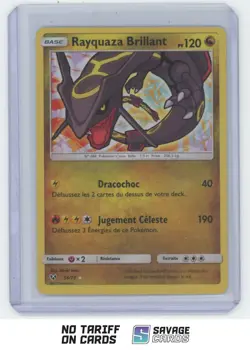2017 Pokemon Sun & Moon Shining Legends French Holo Rayquaza Brillant #56/73 - Image 1