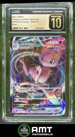 Mew VMAX CGC Pristine 10 2022 Pokemon Sword Shield VSTAR Universe Japanese 3039 - Image 1