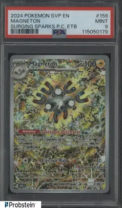 2024 Pokemon Scarlet Violet Promo EN Surging Sparks P.C. ETB #159 Magneton PSA 9 - Image 1