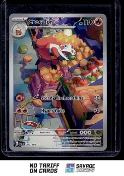 2023 Pokemon Scarlet & Violet Paldea Evolved Illustration Rare Crocalor #202/193 - Image 1