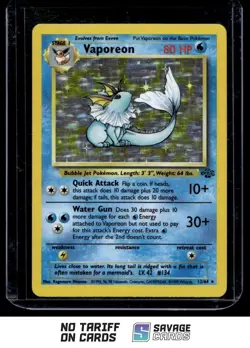 1999 Pokemon Classic - Jungle Holo Vaporeon #12/64 - Image 1