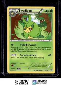 2012 Pokemon Black & White Plasma Storm Swadloon #9/135 - Image 1