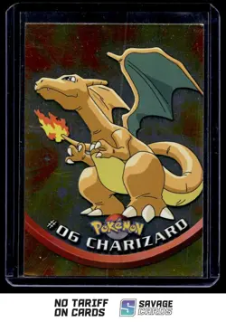 1999 Pokemon Topps TV Animation S3 Foil Charizard #6 - Image 1