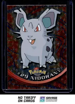 1999 Pokemon Topps TV Animation S3 Foil Nidoran #29 - Image 1