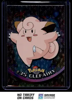 1999 Pokemon Topps TV Animation S3 Foil Clefairy #35 - Image 1