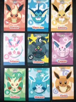 Pokemon Let's Go Eevee Database Peru Circle Set Eeveelutions STAR HOLO - Image 1