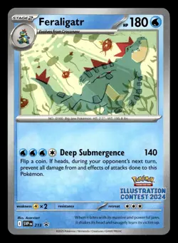 Feraligatr 213 2024 Illustration Contest Promo Scarlet & Violet Pokemon NM - Image 1