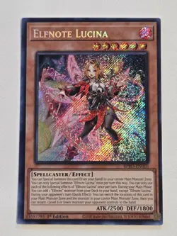 Elfnote Lucina BPRO-EN010 Secret Rare Yugioh 1st Edition Burst Protocol Mint - Image 1