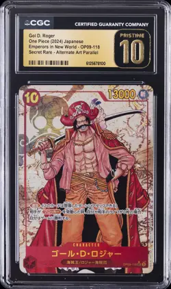 2024 ONE PIECE JPN EMPERORS IN THE NEW WORLD SR AA GOL D. ROGER CGC 10 PRISTINE - Image 1