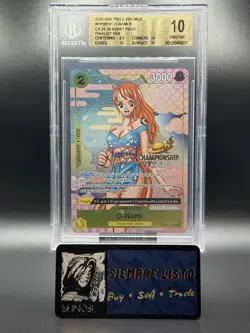 2025 One Piece O-Nami OP06-101 Finalist Event Pack BGS 10 Pristine Promo NAMI - Image 1